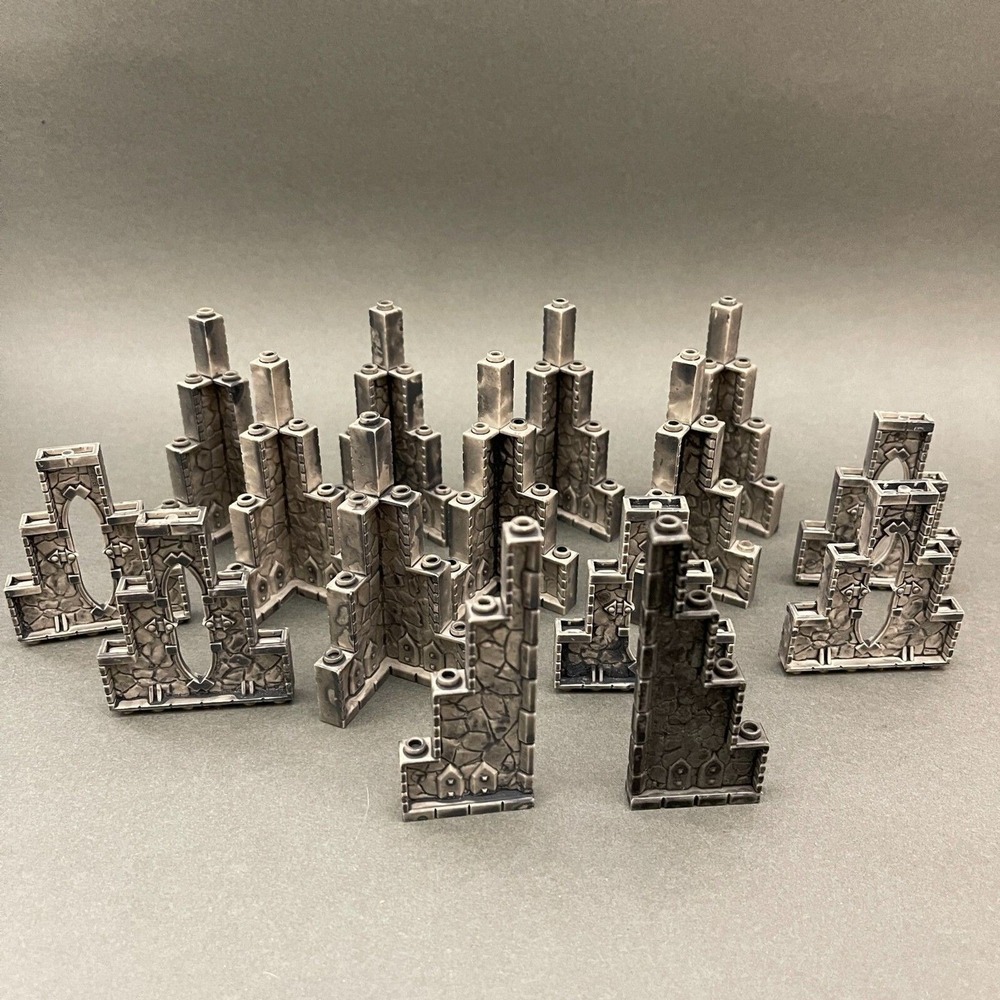 Mega‎ Bloks AM03230 AM03231 AM03232 Gray Replacement Add-On Pieces Lot of 15